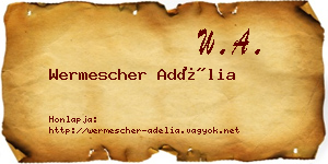 Wermescher Adélia névjegykártya